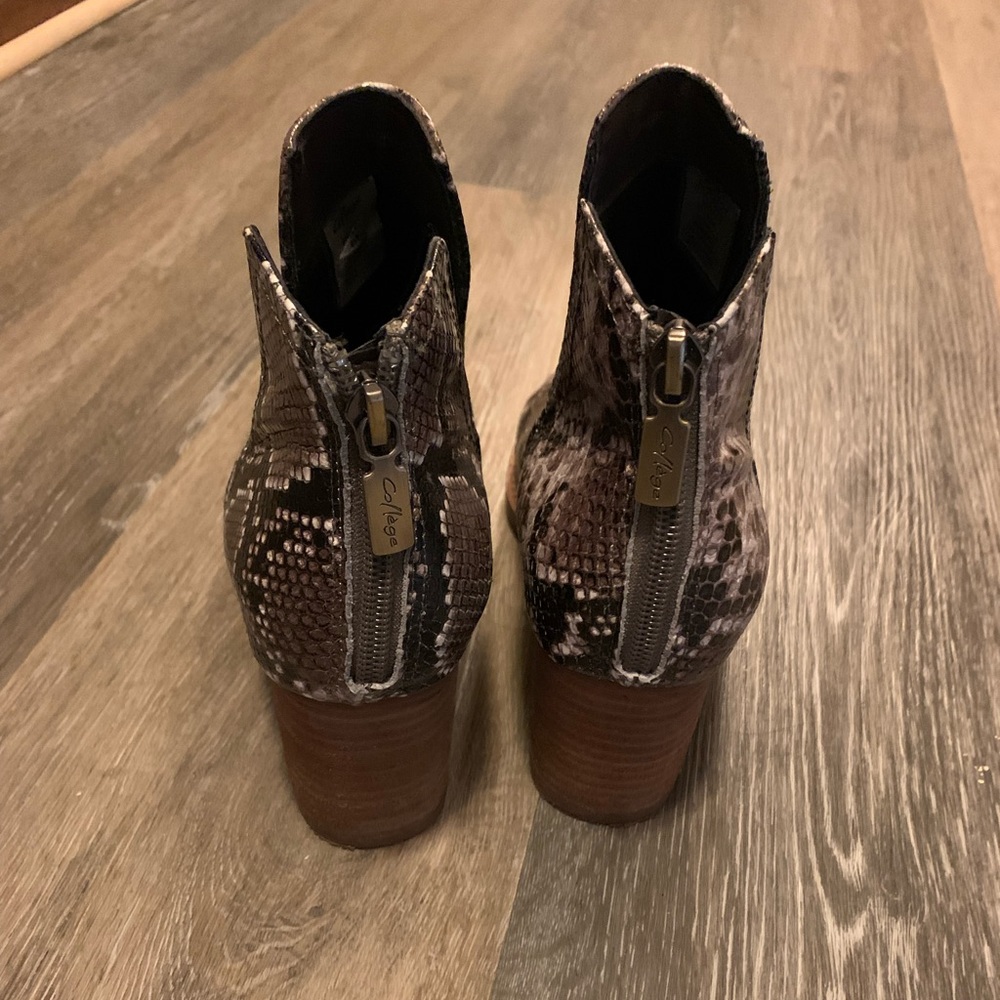 Waterproof Python Cut-Out Booties - image 2